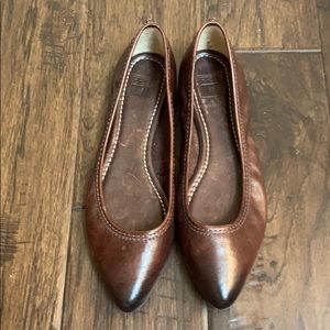 Frye Regina flats. Cognac. Size 8.5